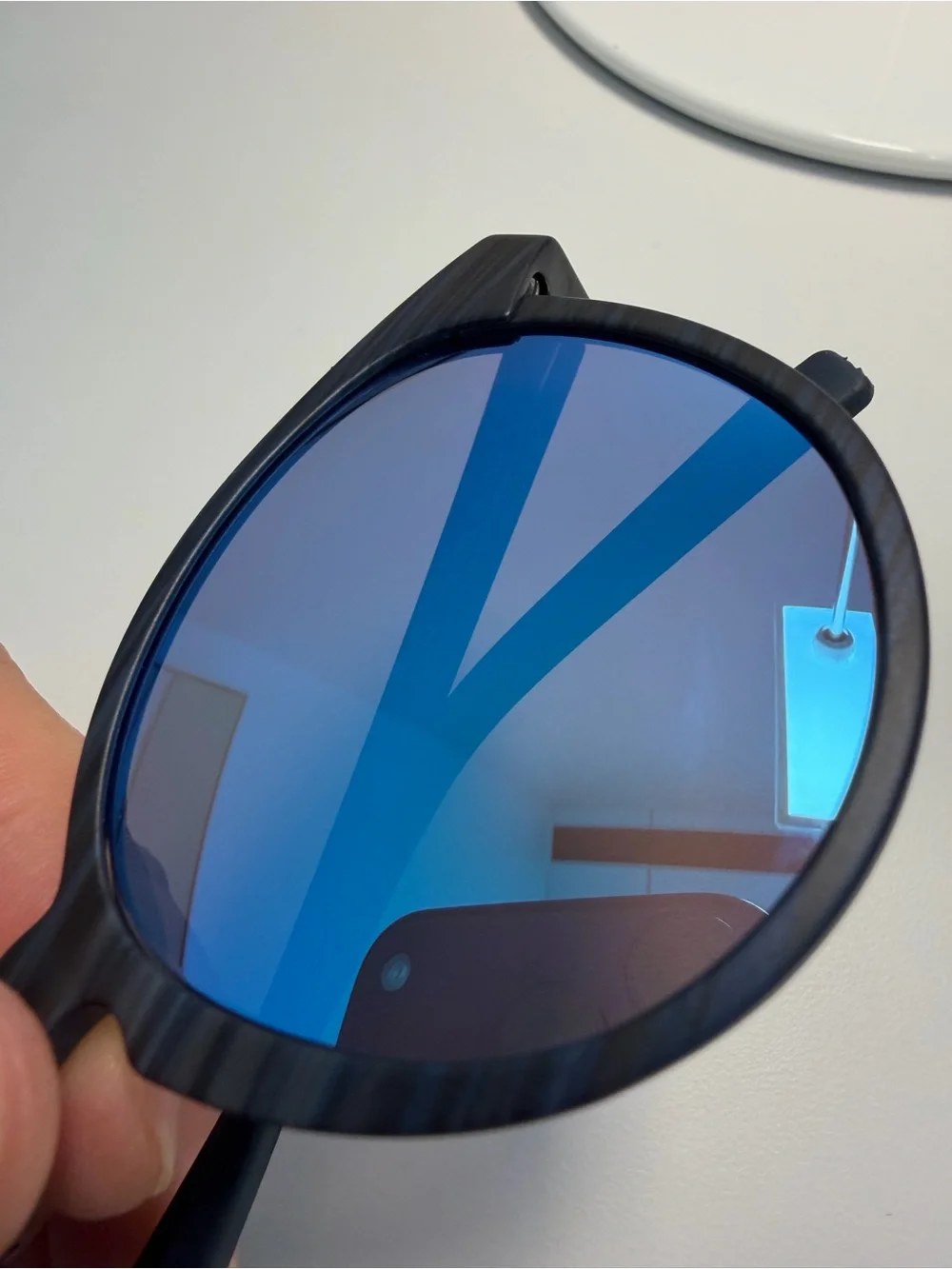 Maui Jim Kiawe MJ809-03S Blue Black Wood Grain Sunglasses 53-20-145 Italy
